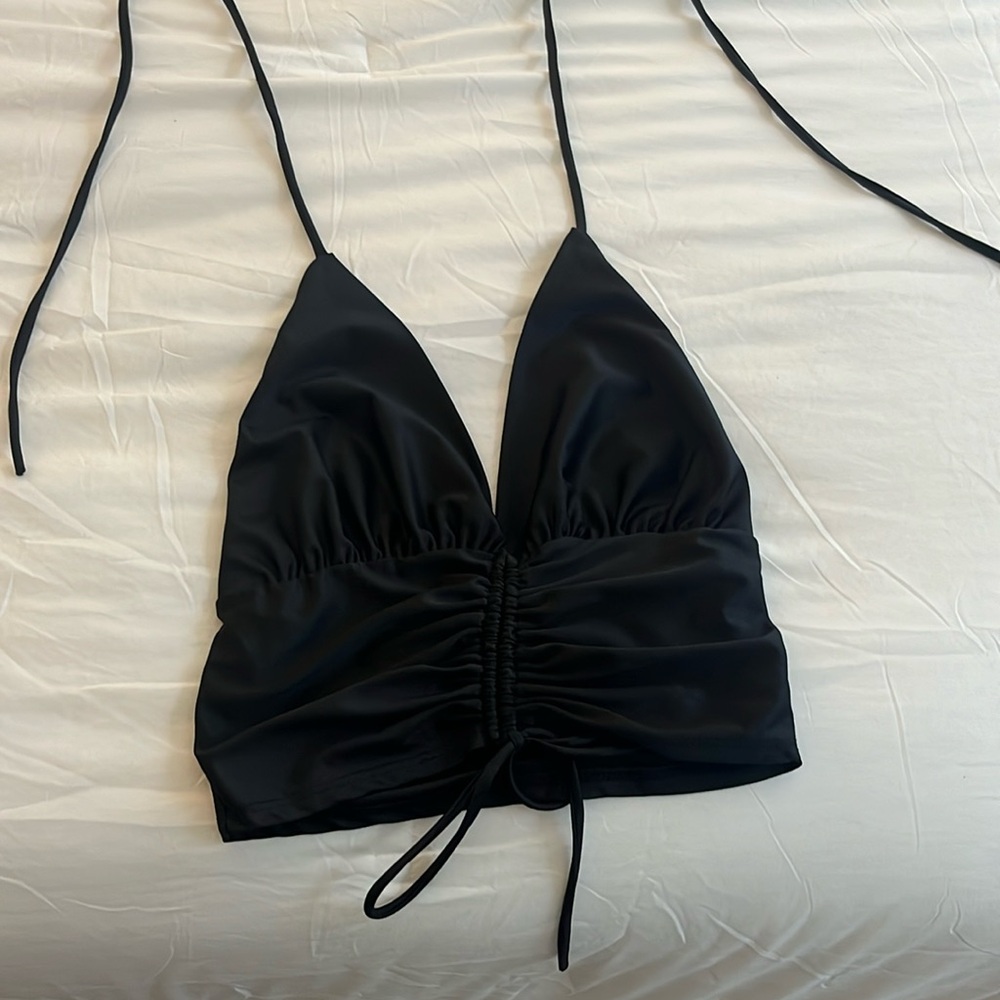 Black halter top